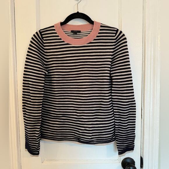 COS Striped Fine-knit Blue and Pink Sweater - Picture 3 of 8